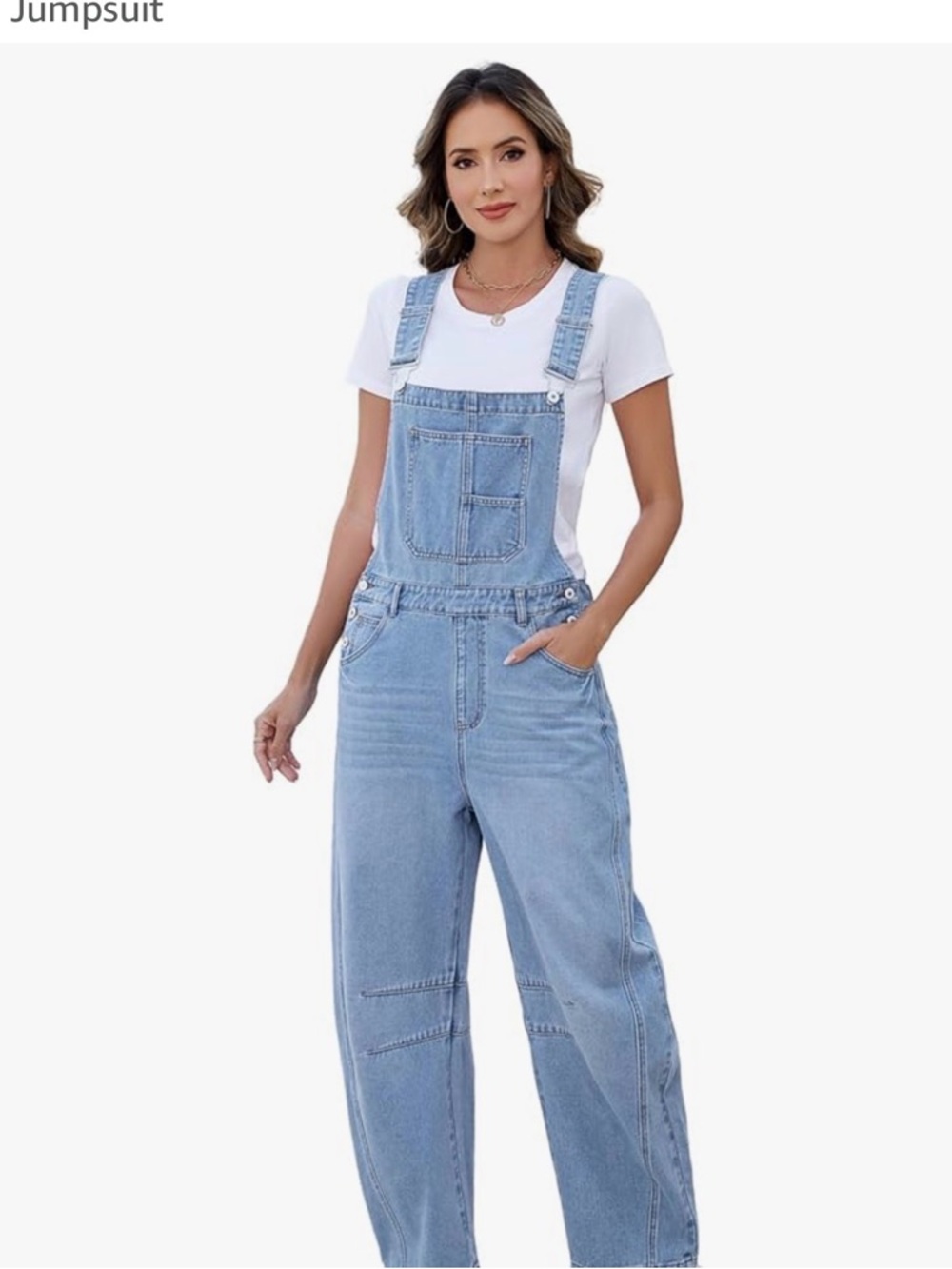 Light Wash Overalls